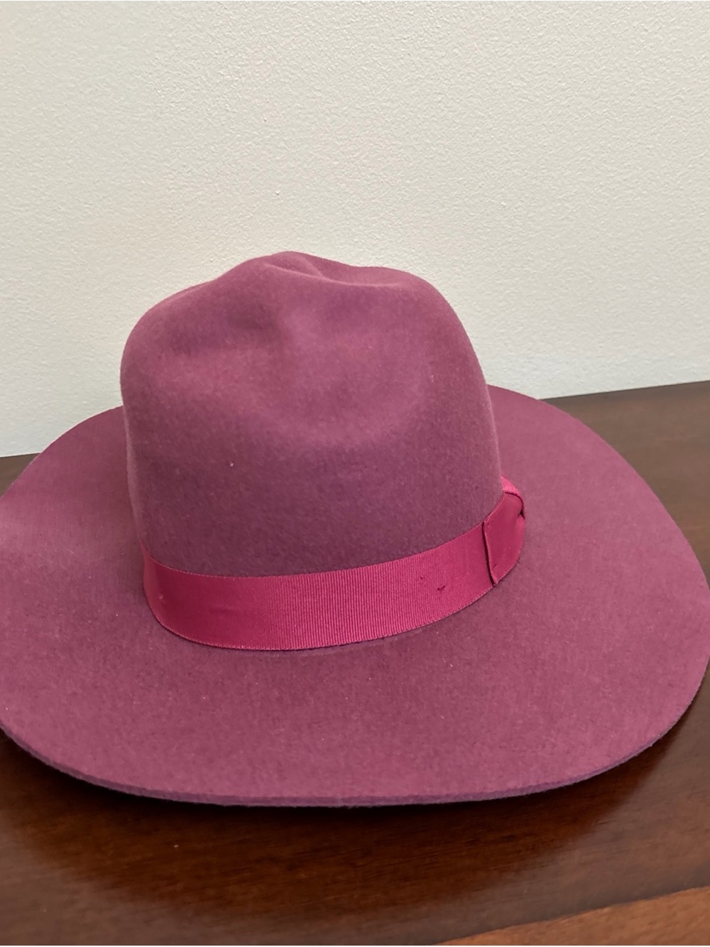 Urban Outfitters Nora Wool Felt Boater Hat Pink One Size New